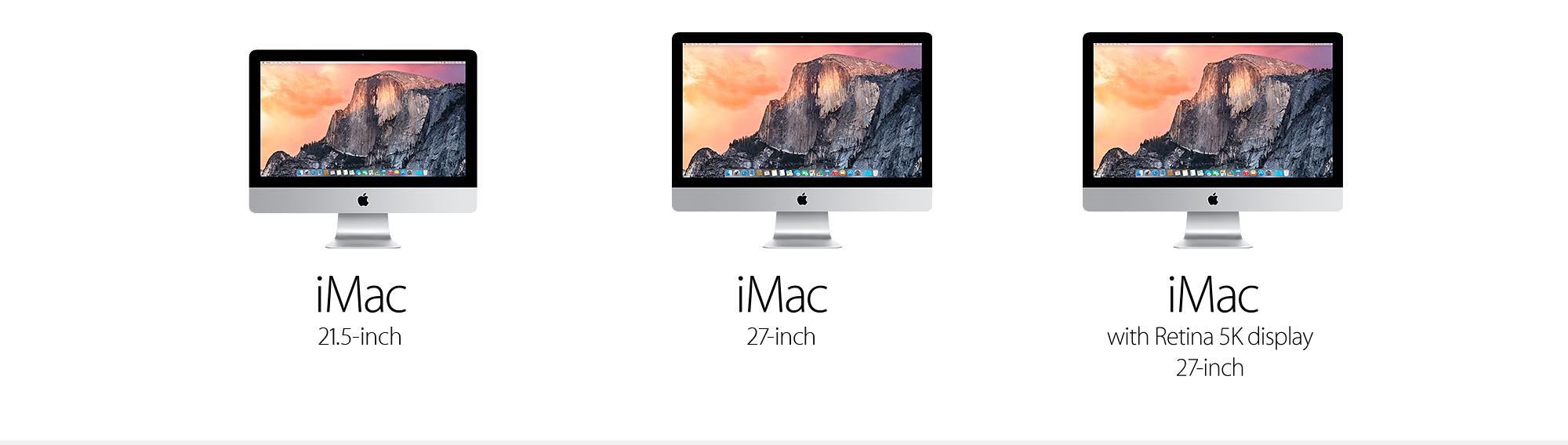 Compare iMacs