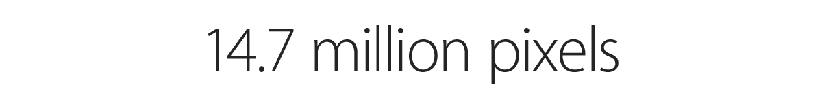 14.7 million pixels